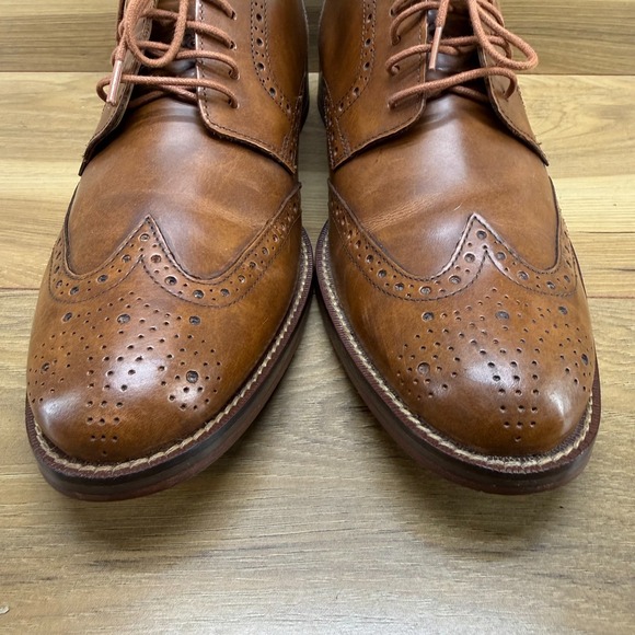 Cole Haan Grand Mens 9.5 M Cognac Leather Wingtip Dress Shoes main image 11